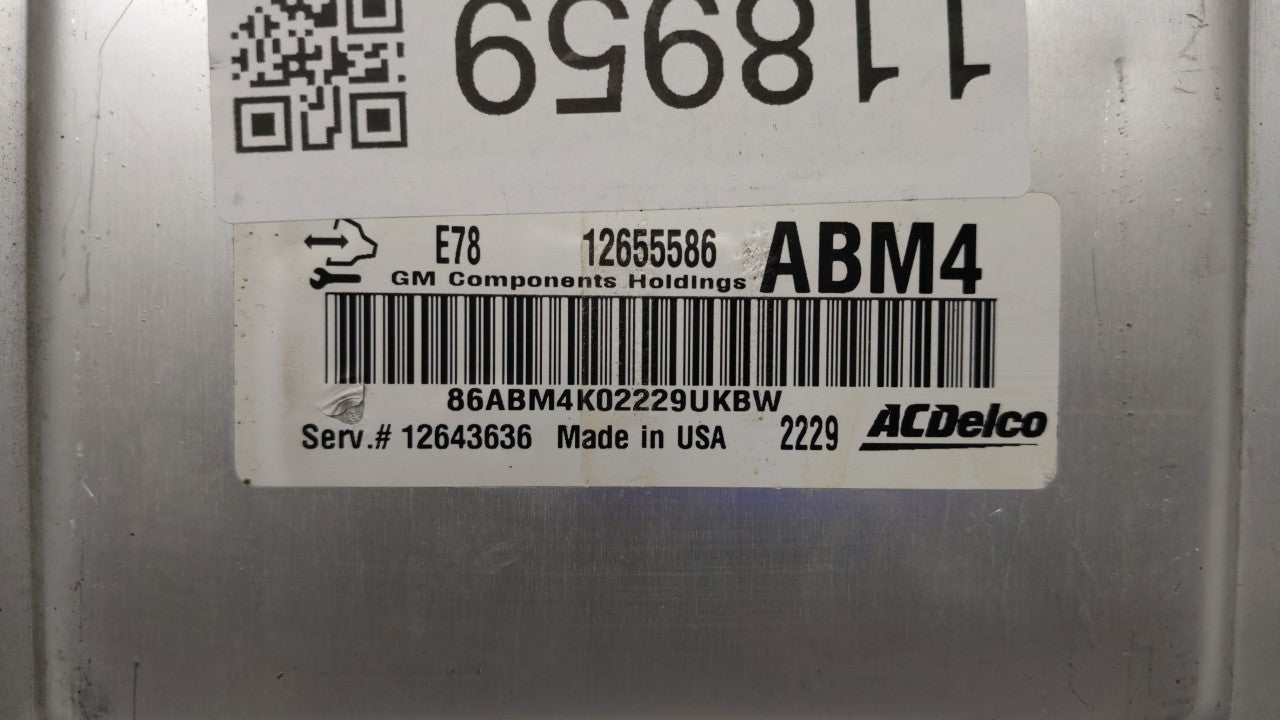 2012-2016 Chevrolet Cruze PCM Engine Control Computer ECU ECM PCU OEM P/N:12669325,12669749,12655586,12656958 12669325 Fits