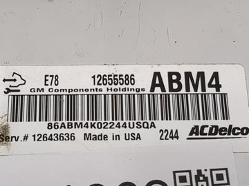 2012-2016 Chevrolet Cruze PCM Engine Control Computer ECU ECM PCU OEM P/N:12655586 Fits Fits 2011 2012 2013 2014 2015 2016 OEM Used Auto Parts