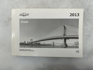 2013 Chevrolet Cruze Owners Manual Book Guide P/N:22771025 20951306 OEM Used Auto Parts