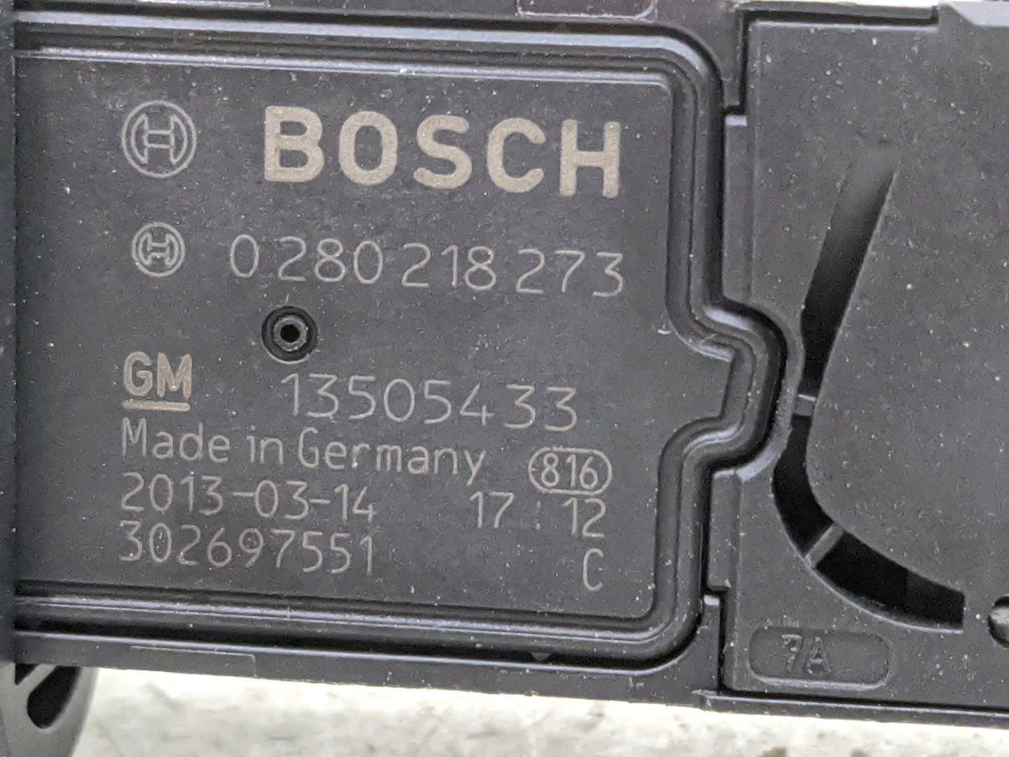 2012-2019 Chevrolet Cruze Mass Air Flow Meter Maf 1485382 - Oemusedautoparts1.com