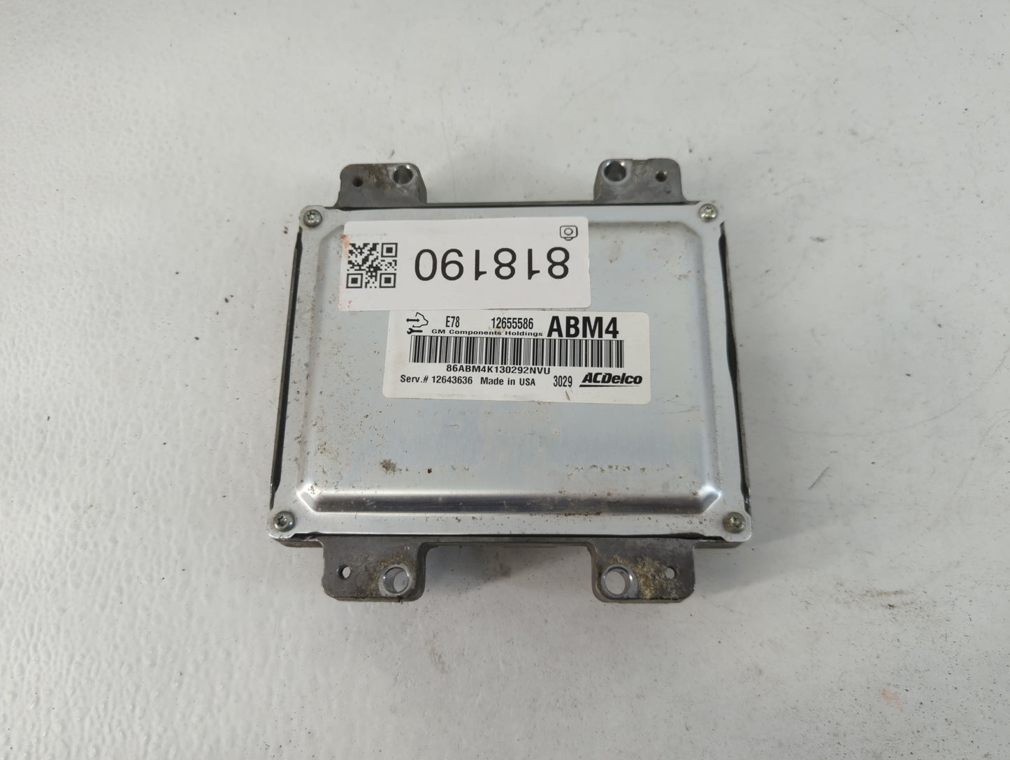 2012-2016 Chevrolet Cruze PCM Engine Control Computer ECU ECM PCU OEM P/N:E78 12655586 12655586 Fits OEM Used Auto Parts - O