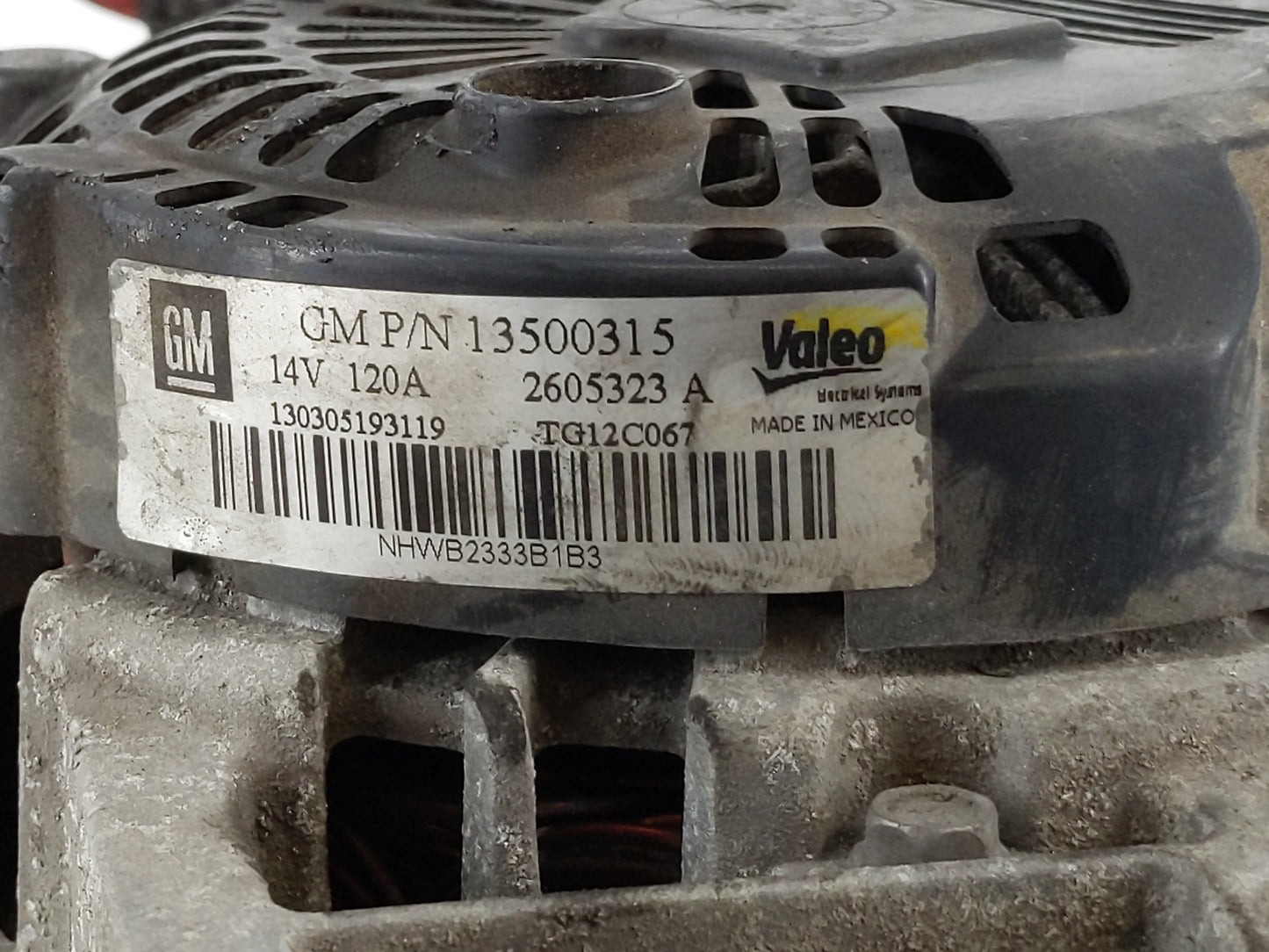 2010-2017 Chevrolet Equinox Alternator Replacement Generator Charging Assembly Engine OEM P/N:13500315 Fits OEM Used Auto Pa