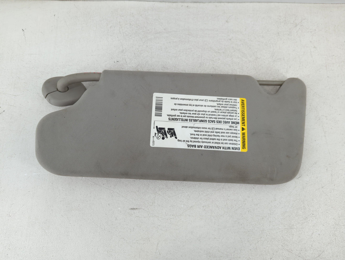 2006-2016 Chevrolet Impala Sun Visor Shade Replacement Passenger Right Mirror Fits OEM Used Auto Parts - Oemusedautoparts1.c