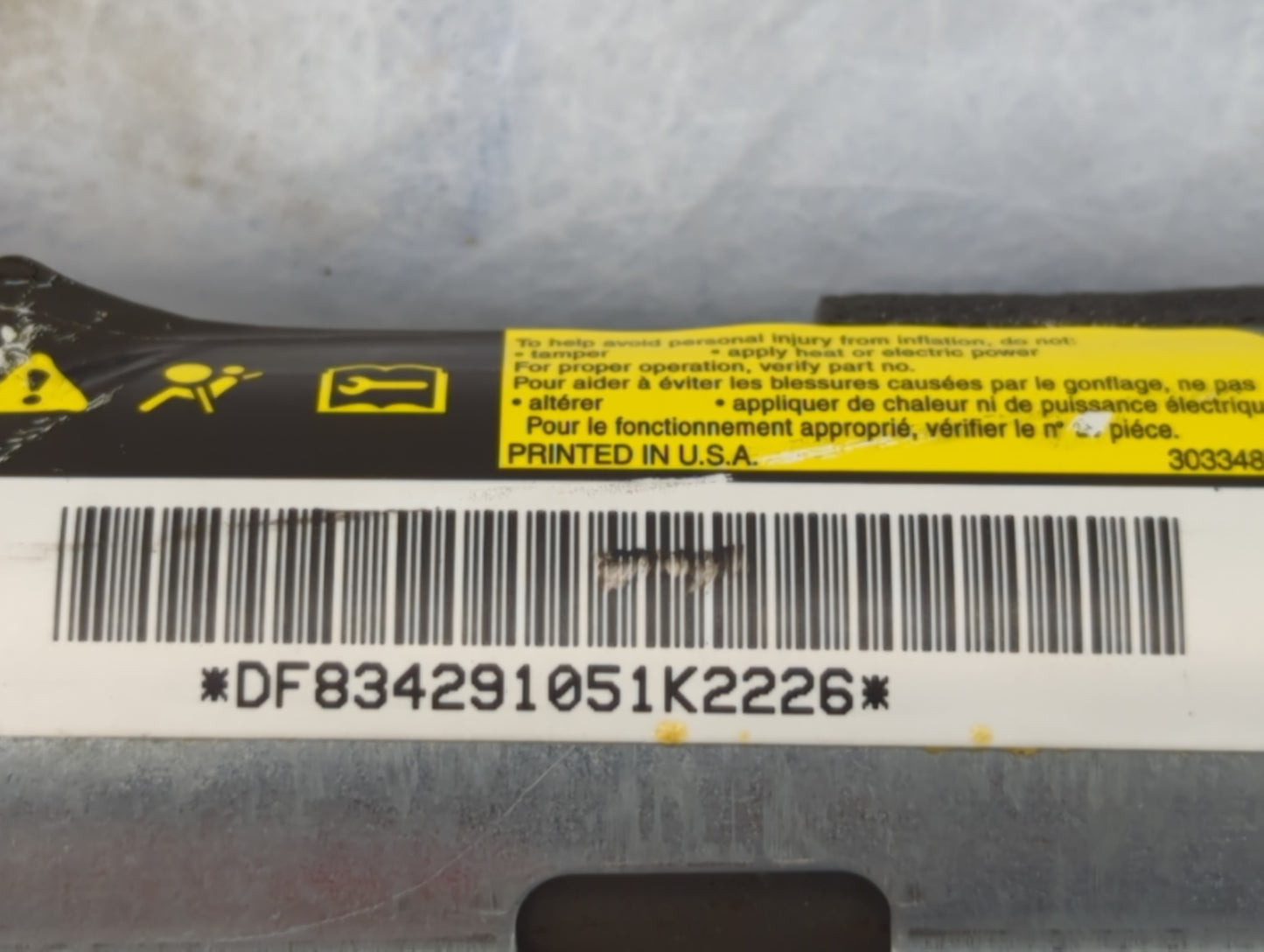2011-2016 Chevrolet Impala Air Bag Driver Left Steering Wheel Mounted Fits Fits 2011 2012 2013 2014 2015 2016 OEM Used Auto
