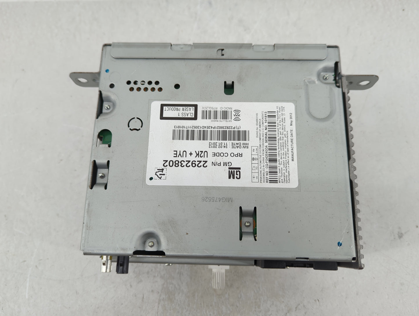 2013 Chevrolet Malibu Radio AM FM Cd Player Receiver Replacement P/N:22923802 Fits OEM Used Auto Parts - Oemusedautoparts1.c
