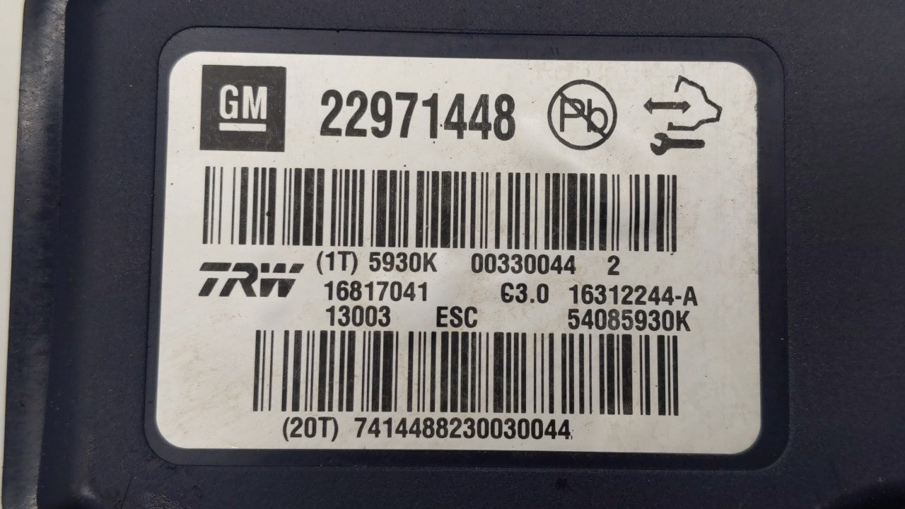 2013-2016 Chevrolet Malibu ABS Pump Control Module Replacement P/N:22888501 22863598, 22971448 Fits Fits 2012 2013 2014 2015