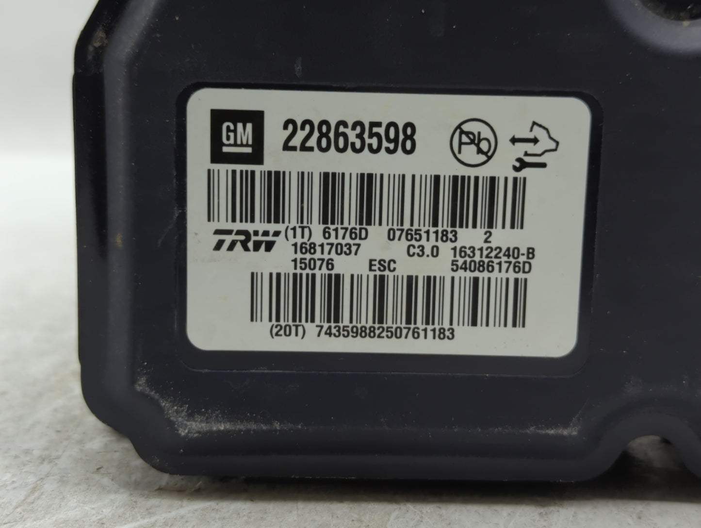2013-2016 Chevrolet Malibu ABS Pump Control Module Replacement P/N:22973923 22827930, 22888501 Fits Fits 2012 2013 2014 2015