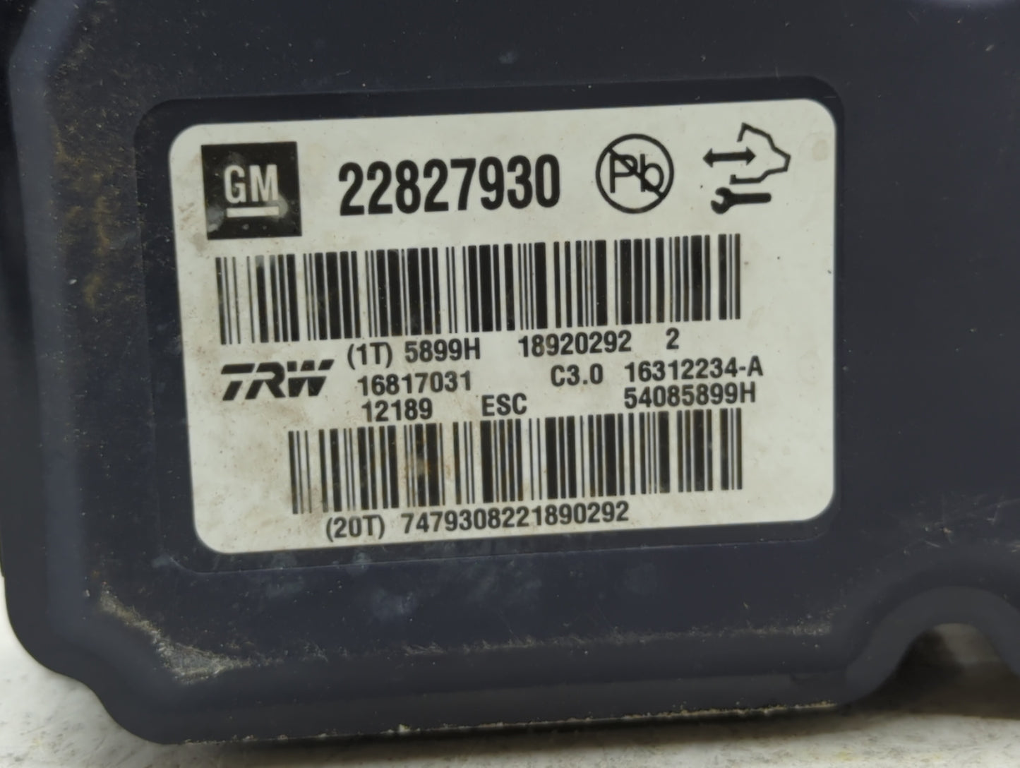 2013-2016 Chevrolet Malibu ABS Pump Control Module Replacement P/N:22973923 22827930, 22888501 Fits Fits 2012 2013 2014 2015