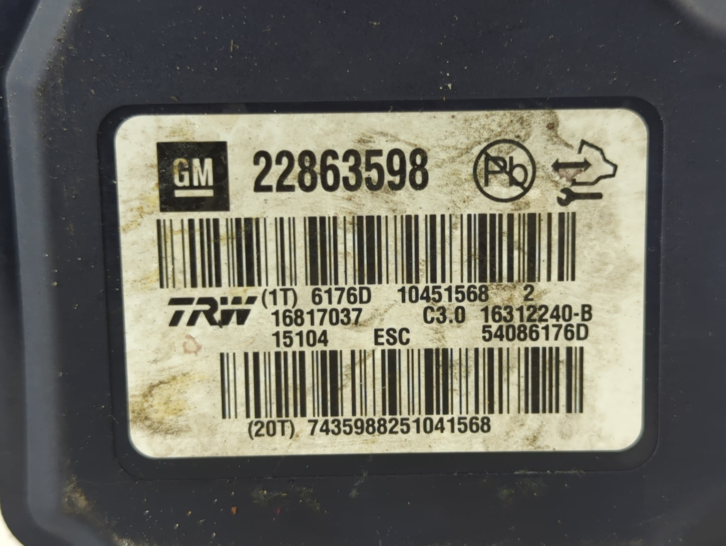 2013-2016 Chevrolet Malibu ABS Pump Control Module Replacement P/N:22863598 22971448 Fits Fits 2012 2013 2014 2015 2016 OEM