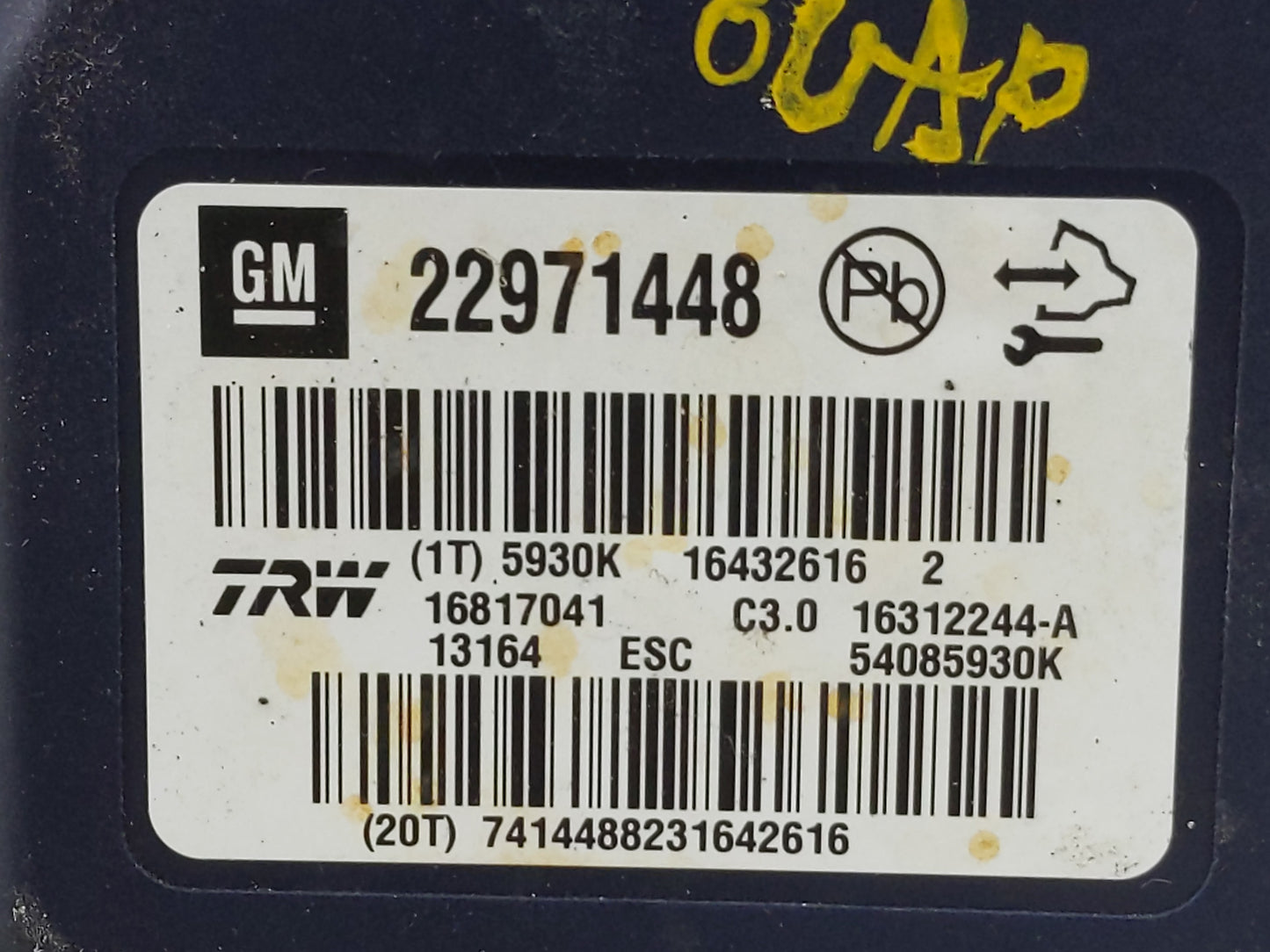 2013-2016 Chevrolet Malibu ABS Pump Control Module Replacement Fits Fits 2012 2013 2014 2015 2016 OEM Used Auto Parts - Oemu