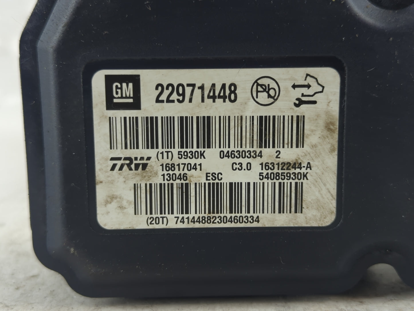 2013-2016 Chevrolet Malibu ABS Pump Control Module Replacement P/N:22971448 Fits Fits 2012 2013 2014 2015 2016 OEM Used Auto