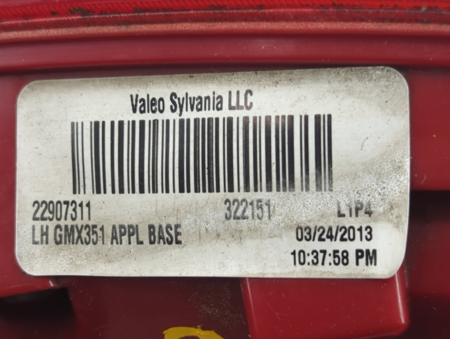 2013-2016 Chevrolet Malibu Driver Left Side Deck Lid Mounted Tail Light - Oemusedautoparts1.com