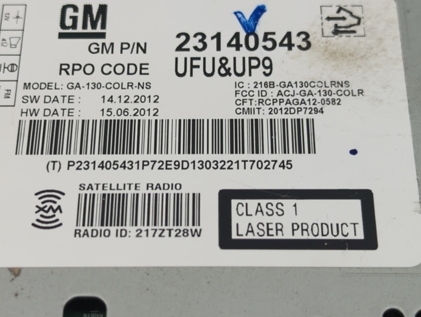 2013 Chevrolet Malibu Radio AM FM Cd Player Receiver Replacement Fits OEM Used Auto Parts - Oemusedautoparts1.com
