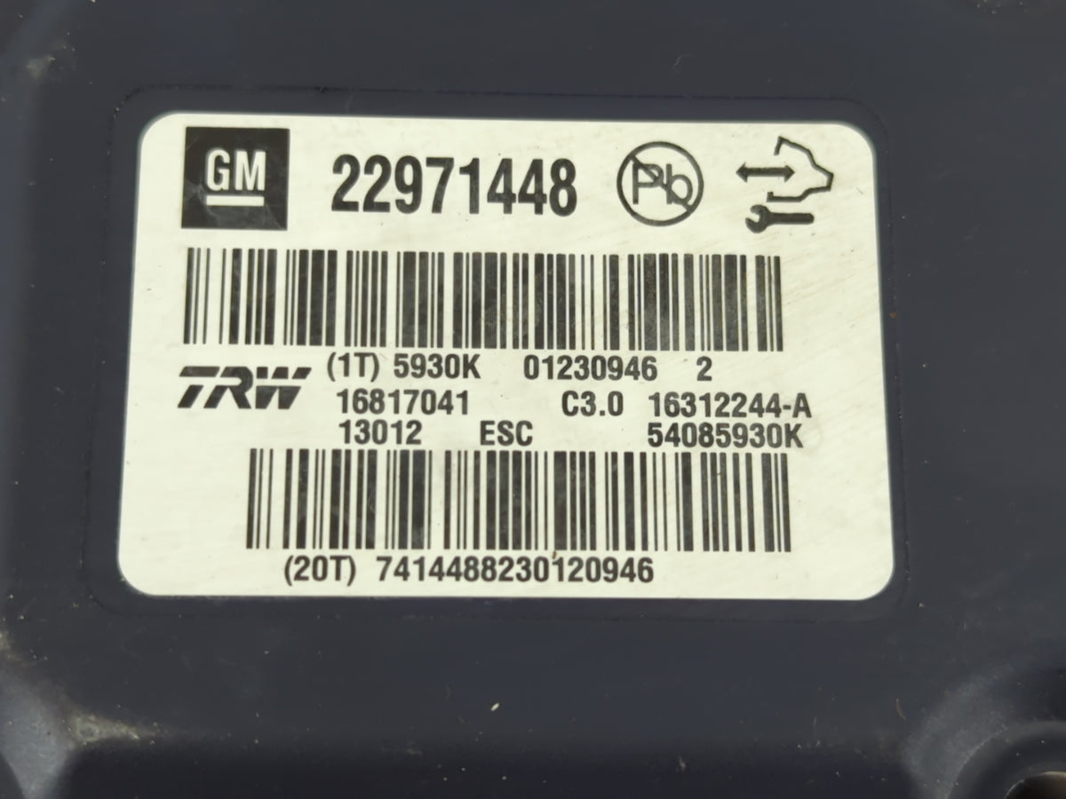 2013-2016 Chevrolet Malibu Anti-Lock Brake ABS Pump Module Actuator OEM P/N:22971448 Fits Fits 2012 2013 2014 2015 2016 OEM