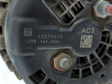 2012-2019 Chevrolet Sonic Alternator Replacement Generator Charging Assembly Engine OEM P/N:12J10 14V 100A 13579663 Fits OEM Used Auto Parts
