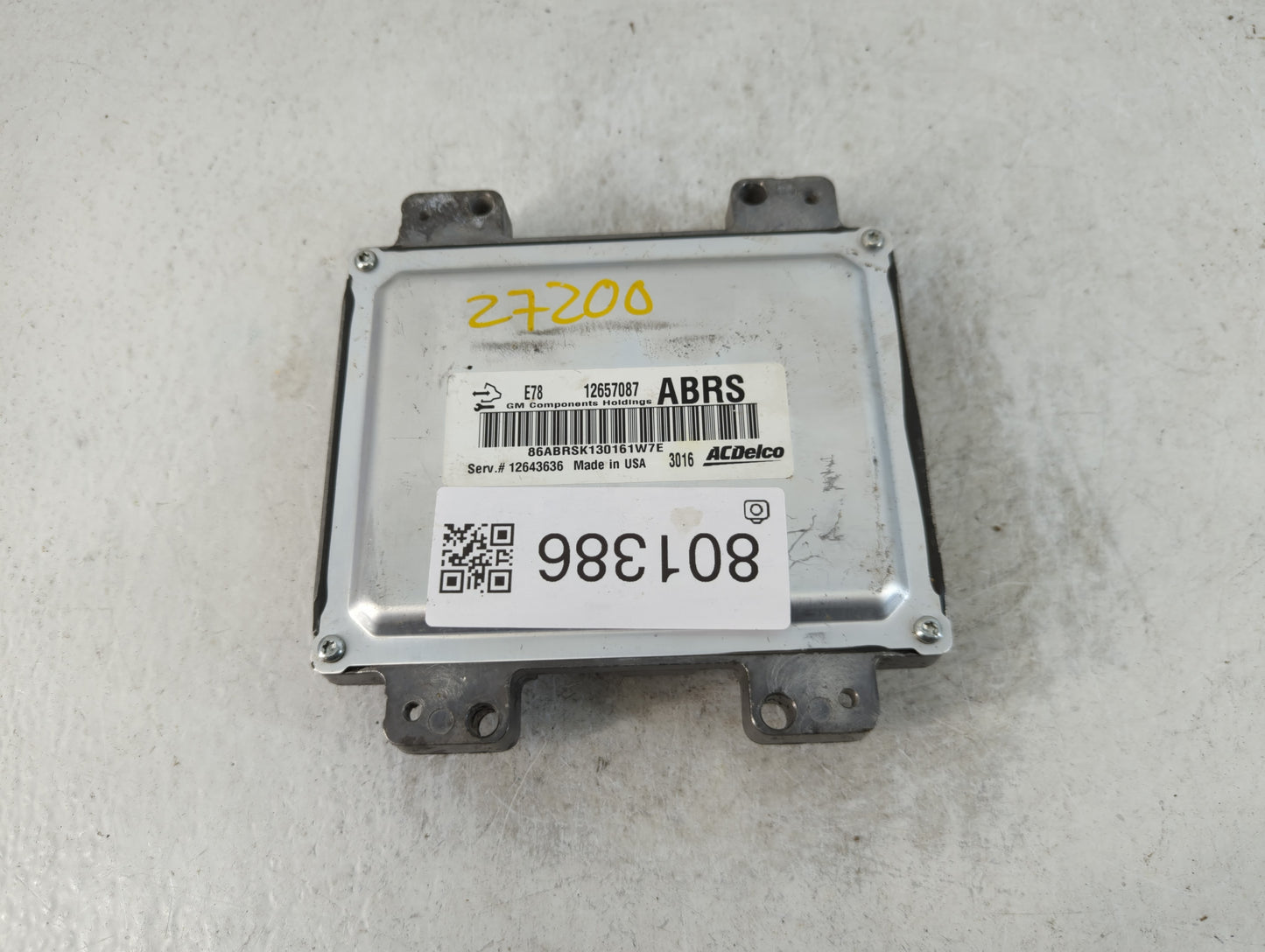 2011-2013 Chevrolet Volt PCM Engine Control Computer ECU ECM PCU OEM P/N:12657087 Fits Fits 2011 2012 2013 OEM Used Auto Par
