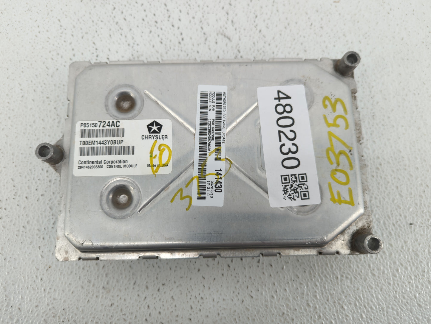 2013 Chrysler 200 PCM Engine Control Computer ECU ECM PCU OEM P/N:P05150724AC P68164370AE, P051507603AB, P68164370AD Fits OE