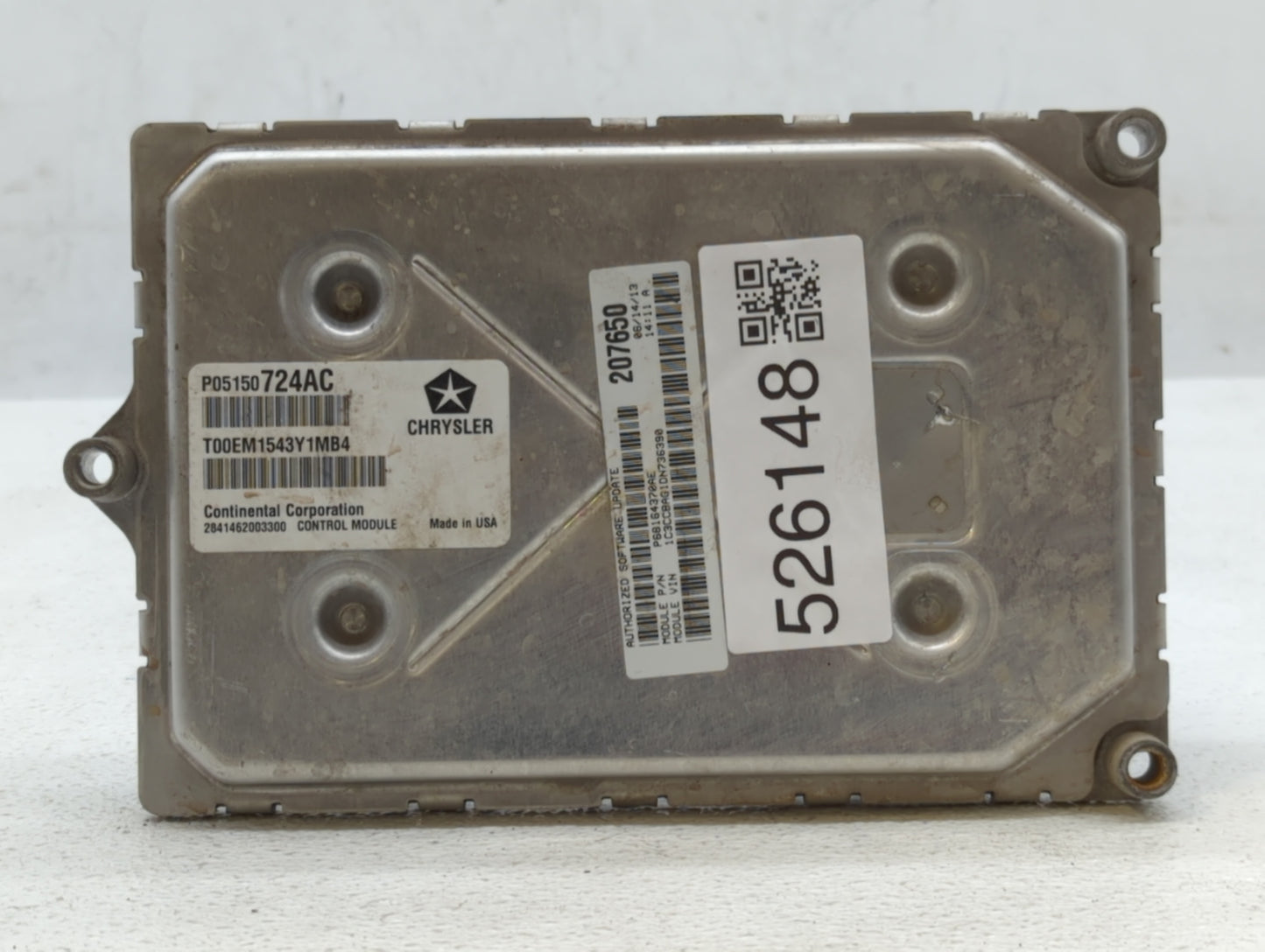 2013 Chrysler 200 PCM Engine Control Computer ECU ECM PCU OEM P/N:P68164370AE P05150724AC Fits OEM Used Auto Parts - Oemused
