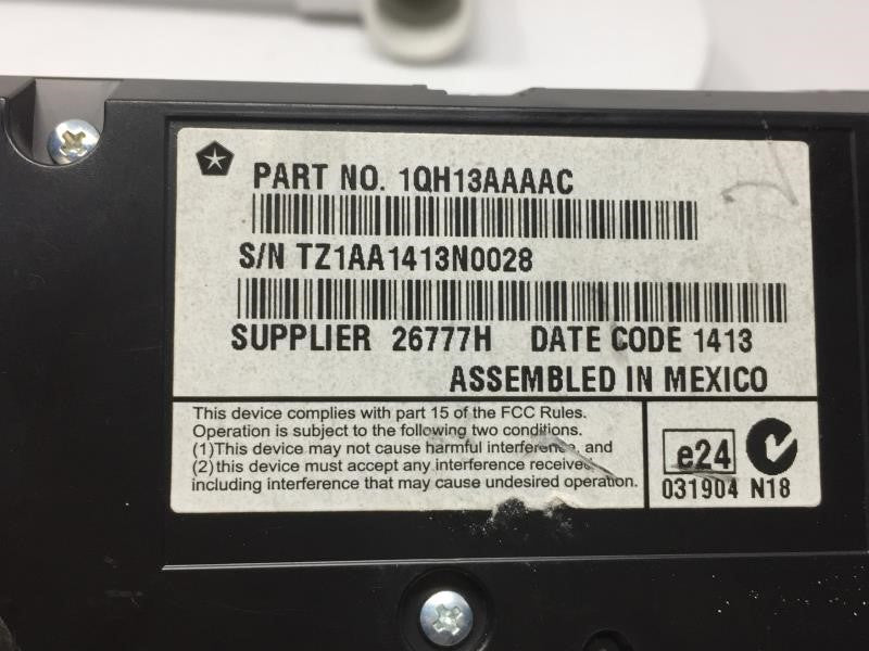 2013-2014 Chrysler 300 Climate Control Module Temperature AC/Heater Replacement P/N:1QH13AAAAC Fits Fits 2013 2014 OEM Used