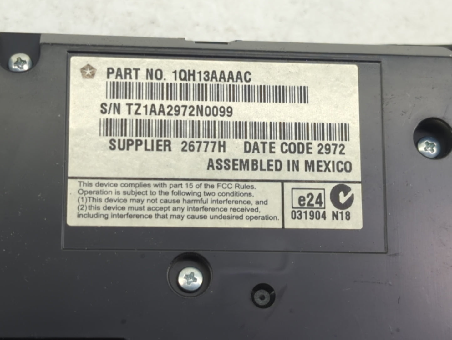 2013-2014 Chrysler 300 Climate Control Module Temperature AC/Heater Replacement P/N:1QH13AAAAC Fits Fits 2013 2014 OEM Used