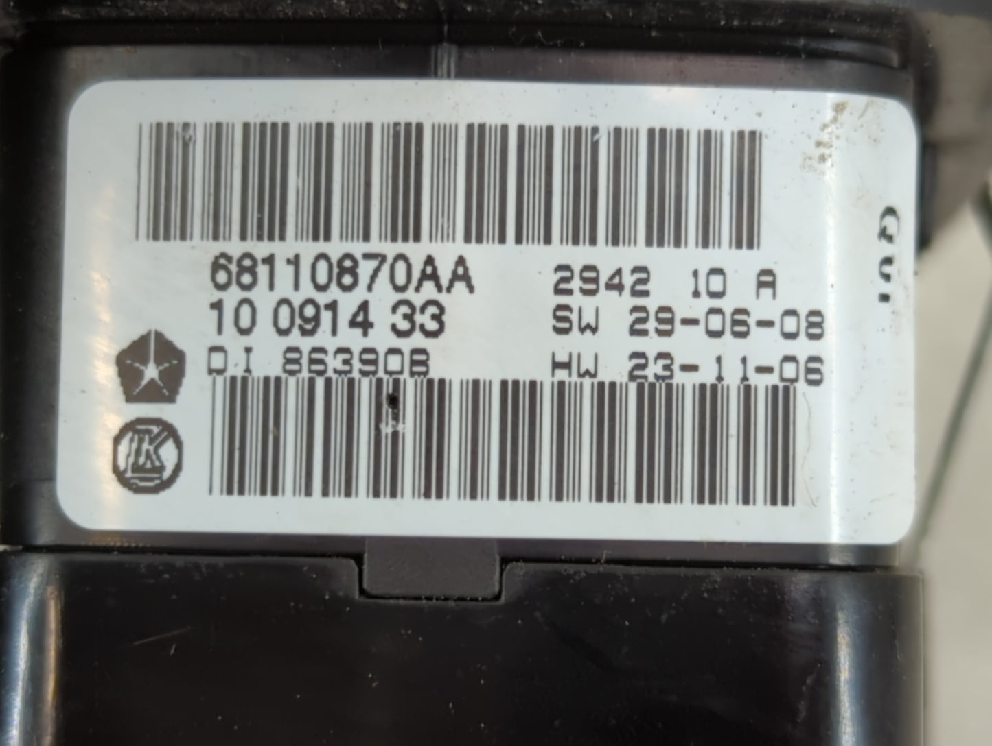 2013 Dodge Caravan Master Power Window Switch Replacement Driver Side Left P/N:68110870AA Fits Fits 2012 2014 2015 2016 OEM