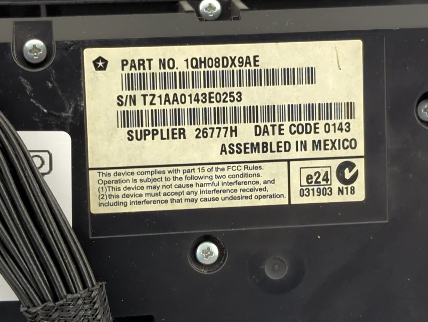 2011-2014 Dodge Charger Climate Control Module Temperature AC/Heater Replacement P/N:1QH08DX9AE Fits Fits 2011 2012 2013 201