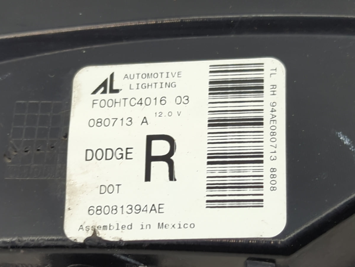 2013-2016 Dodge Dart Tail Light Assembly Passenger Right OEM Fits Fits 2013 2014 2015 2016 OEM Used Auto Parts - Oemusedauto