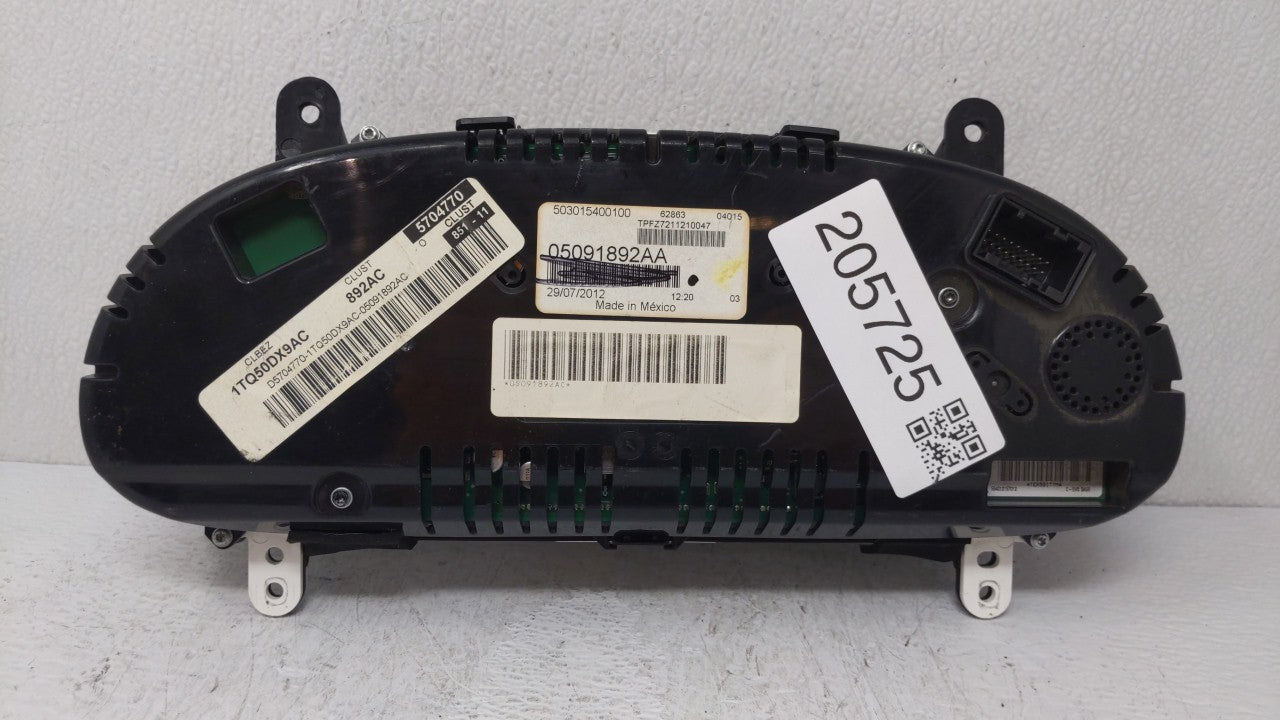 2013 Dodge Dart Instrument Cluster Speedometer Gauges P/N:05091892AC 05091892AE, 56054660AB, 05091892AE Fits OEM Used Auto P