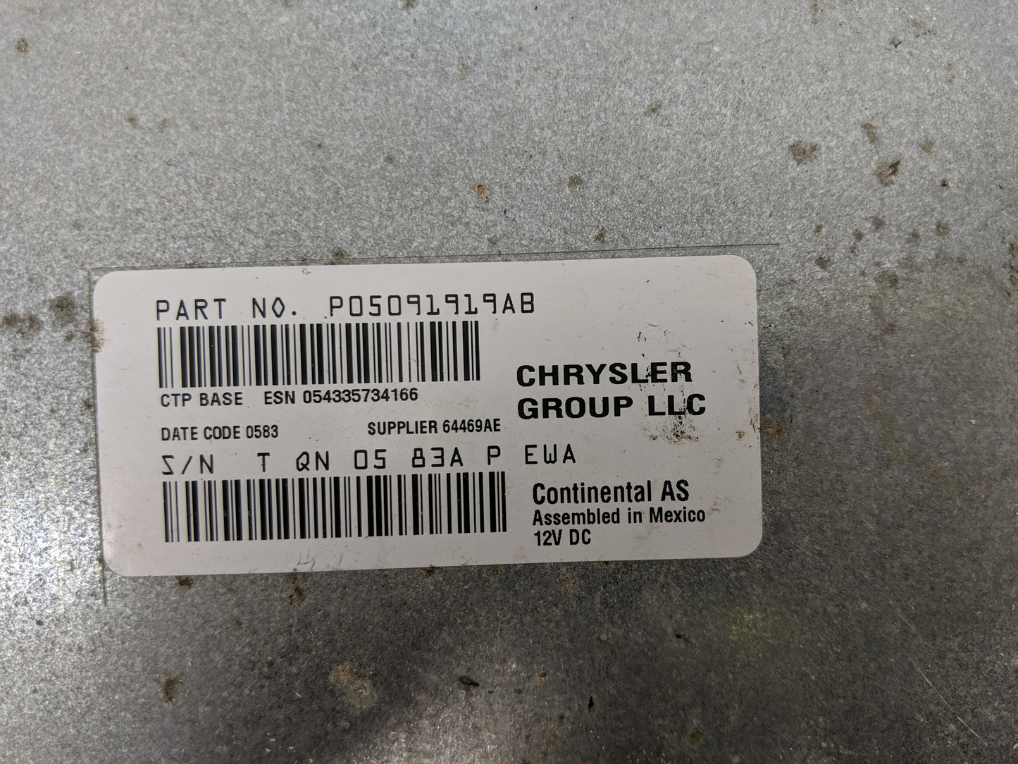 2013 Dodge Journey Radio AM FM Cd Player Receiver Replacement P/N:P05091919AB Fits OEM Used Auto Parts - Oemusedautoparts1.c