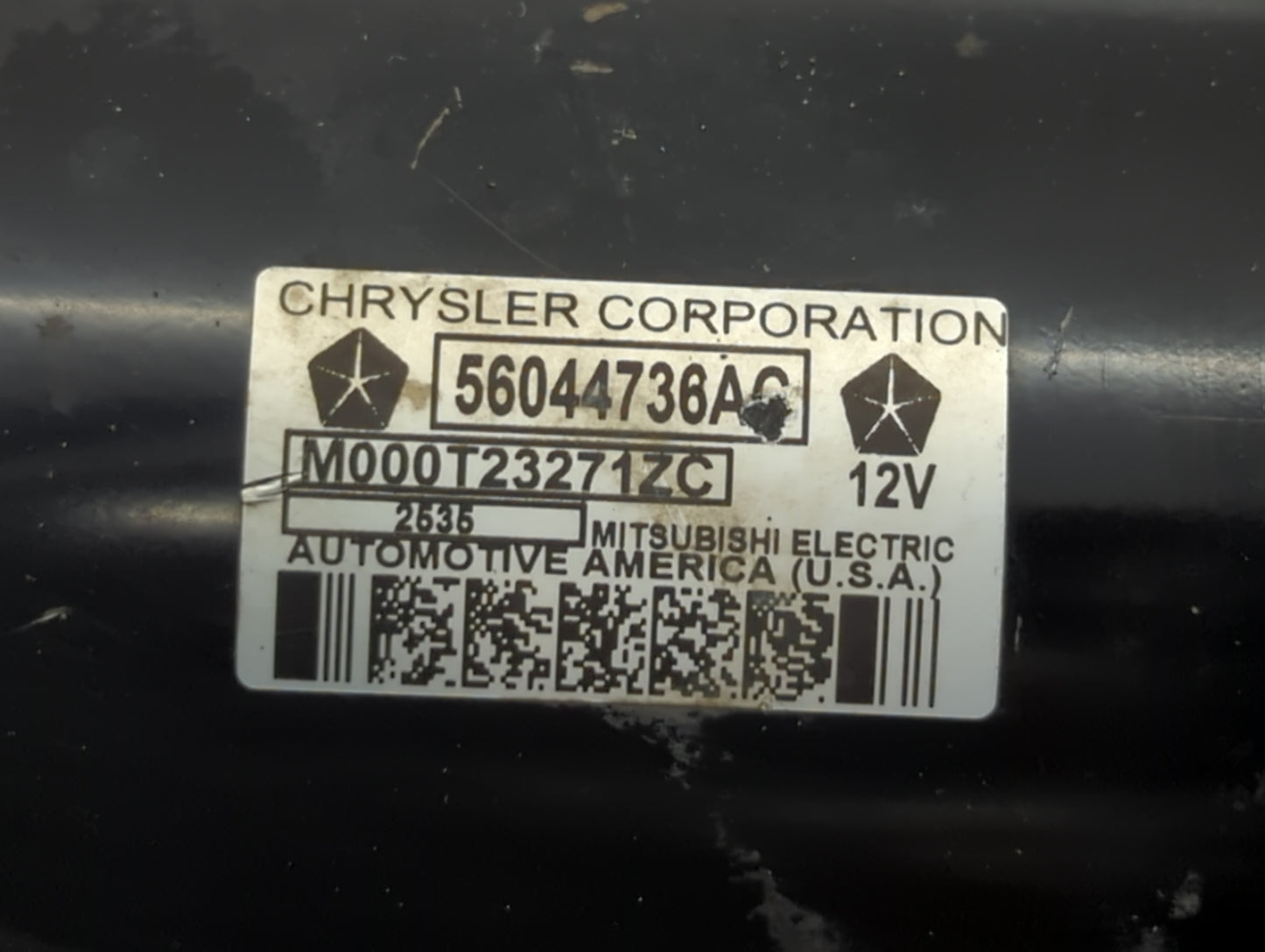 2006-2008 Dodge Ram 1500 Car Starter Motor Solenoid OEM P/N:56044736AC M000T23271ZC Fits OEM Used Auto Parts - Oemusedautopa
