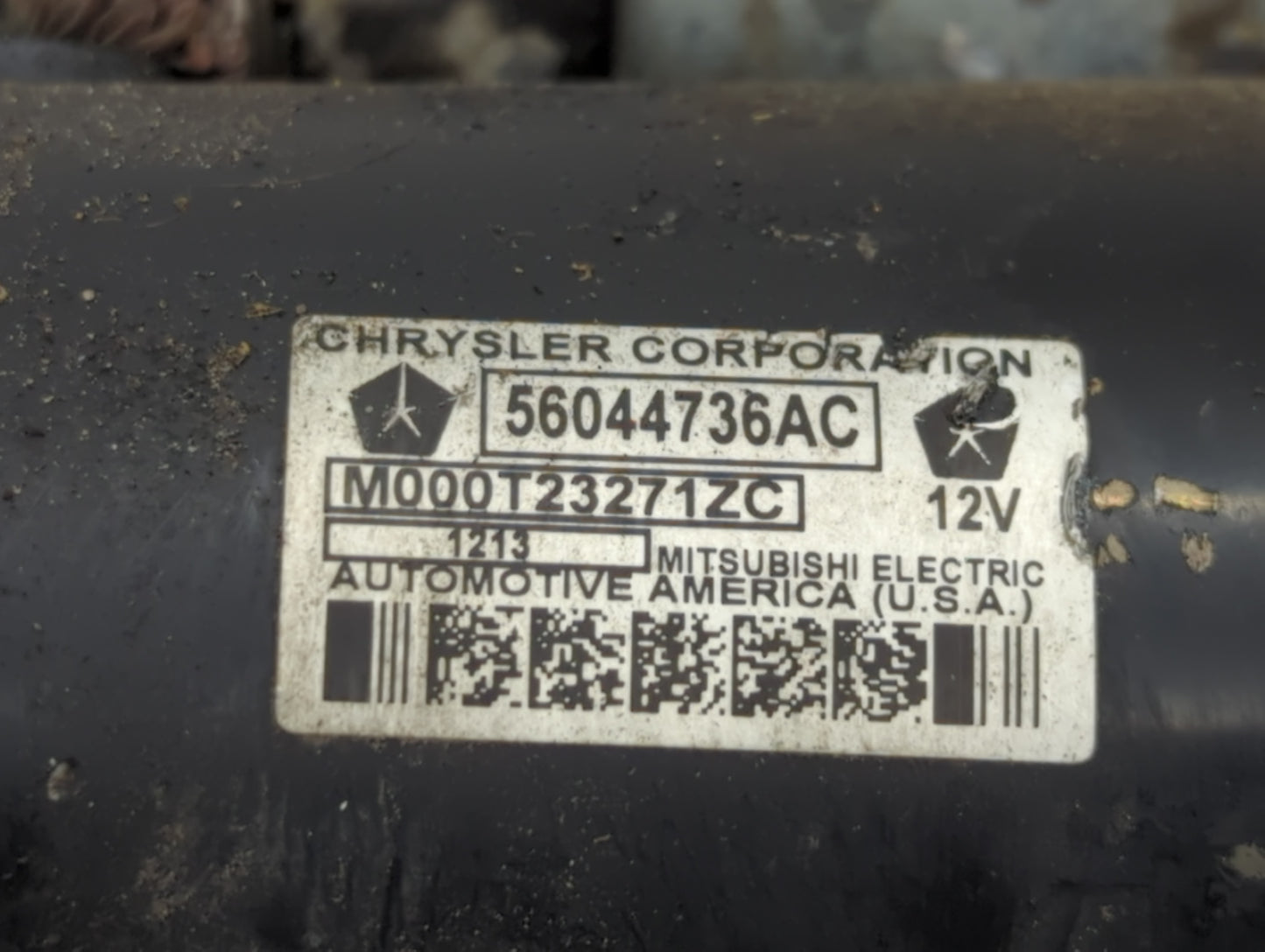 2013 Dodge Ram 1500 Car Starter Motor Solenoid OEM P/N:56044736AC 800-228-9672 Fits OEM Used Auto Parts - Oemusedautoparts1.