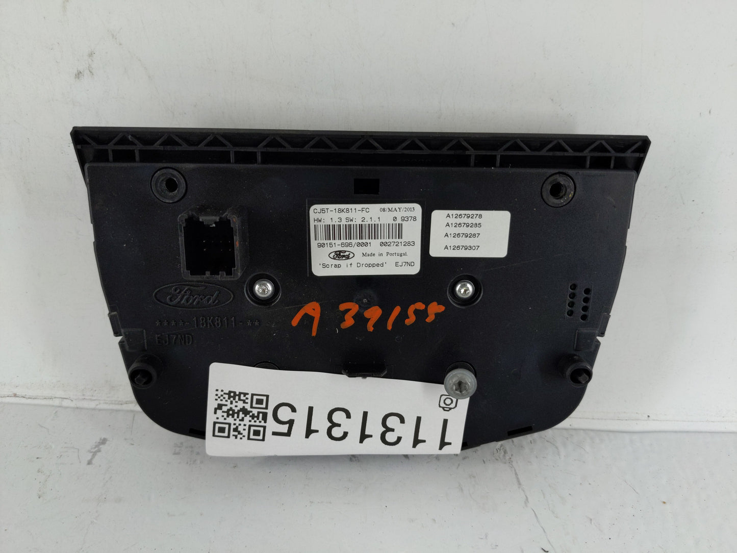 2013-2016 Ford C-Max Radio AM FM Cd Player Receiver Replacement P/N:CJ5T-18K811-FC Fits Fits 2013 2014 2015 2016 OEM Used Au
