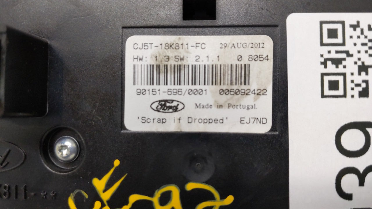 2013 Ford C-Max Climate Control Module Temperature AC/Heater Replacement P/N:DM5T-18C612-AH DM5T-18C612-AE Fits OEM Used Aut