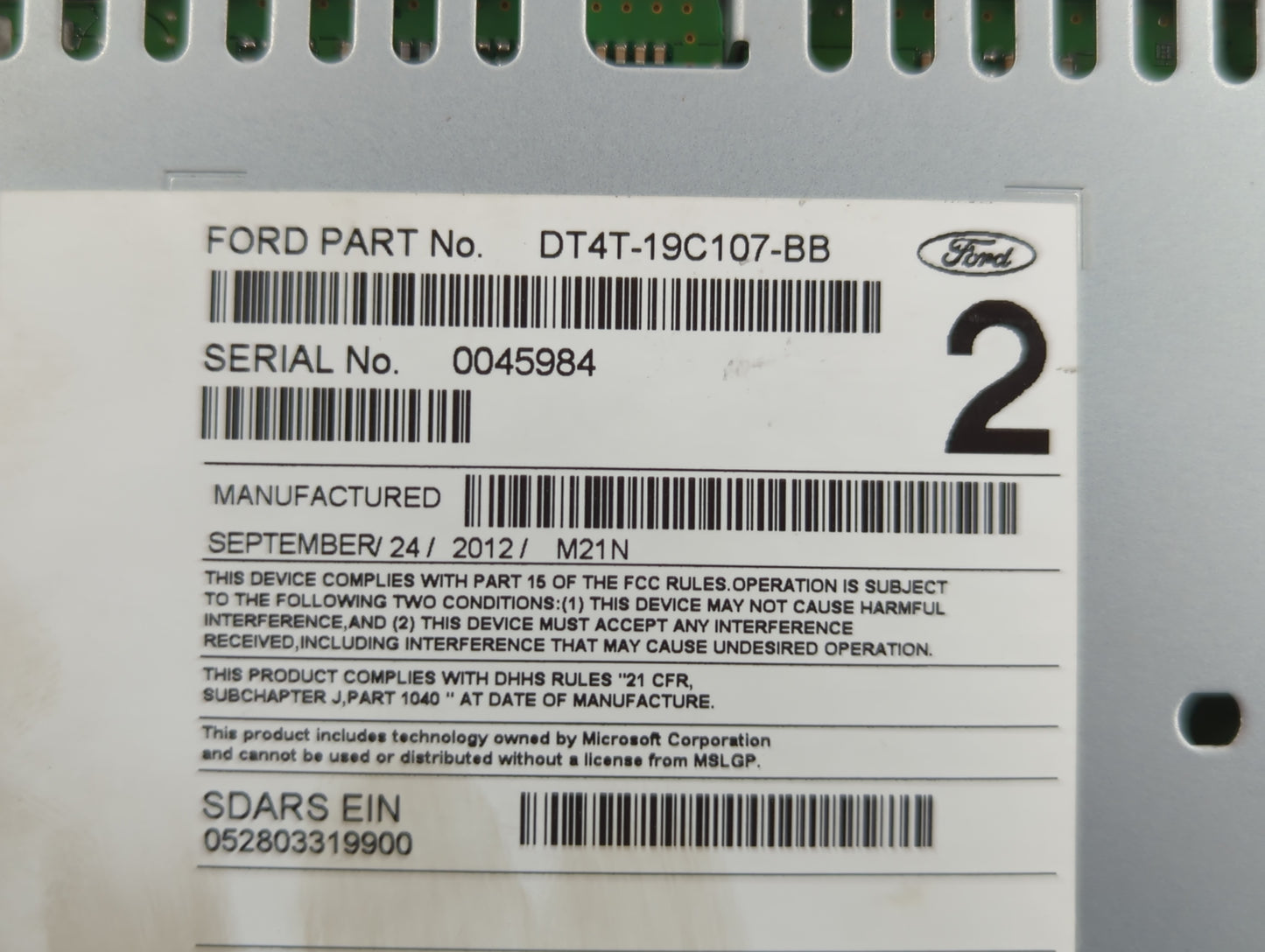 2013-2014 Ford Edge Am Fm Cd Player Radio Receiver - Oemusedautoparts1.com