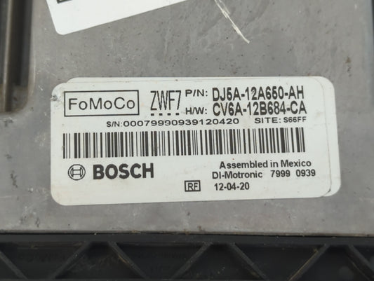 2013-2016 Ford Escape PCM Engine Control Computer ECU ECM PCU OEM P/N:CV6A-12B684-CA DJ5A-12A650-AH Fits Fits 2013 2014 2015 2016 OEM Used Auto Parts