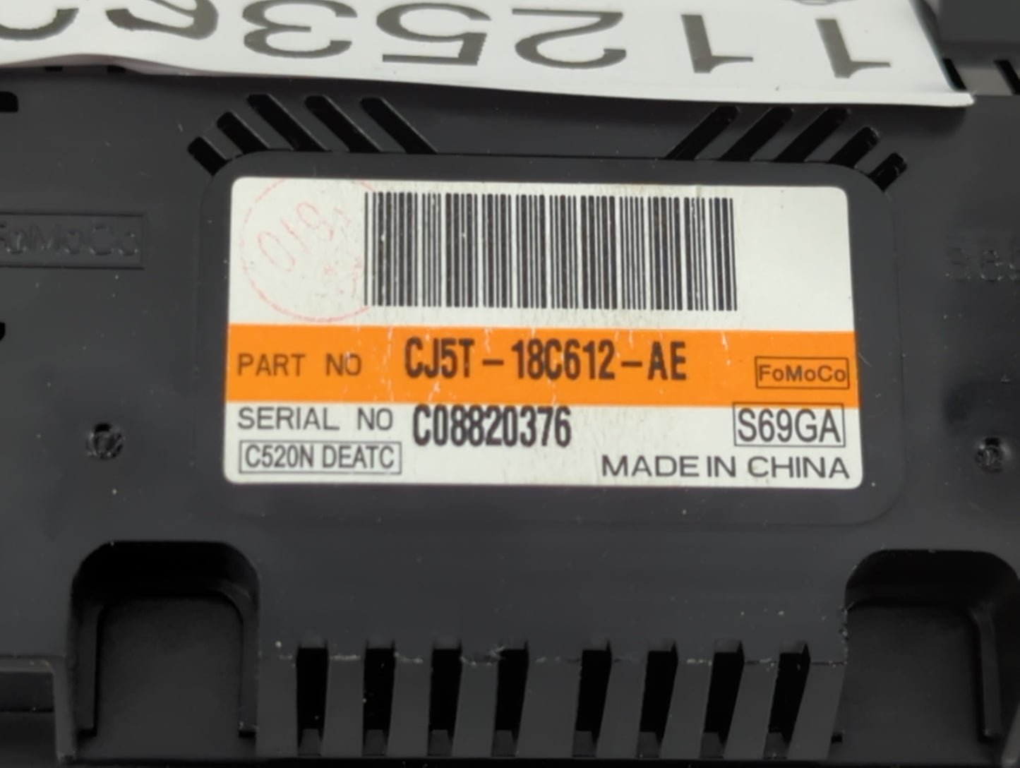 2013 Ford Escape Climate Control Module Temperature AC/Heater Replacement P/N:CJ5T-18C612-AE Fits OEM Used Auto Parts - Oemu