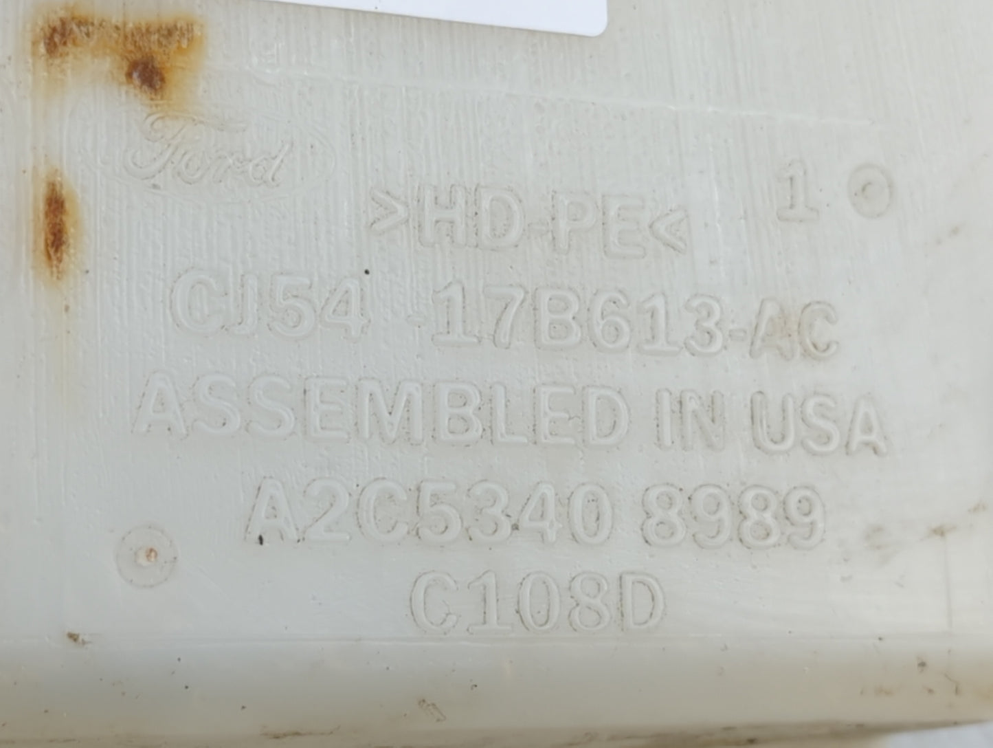 2013-2014 Ford Escape Windshield Washer Fluid Reservoir Bottle Oem - Oemusedautoparts1.com