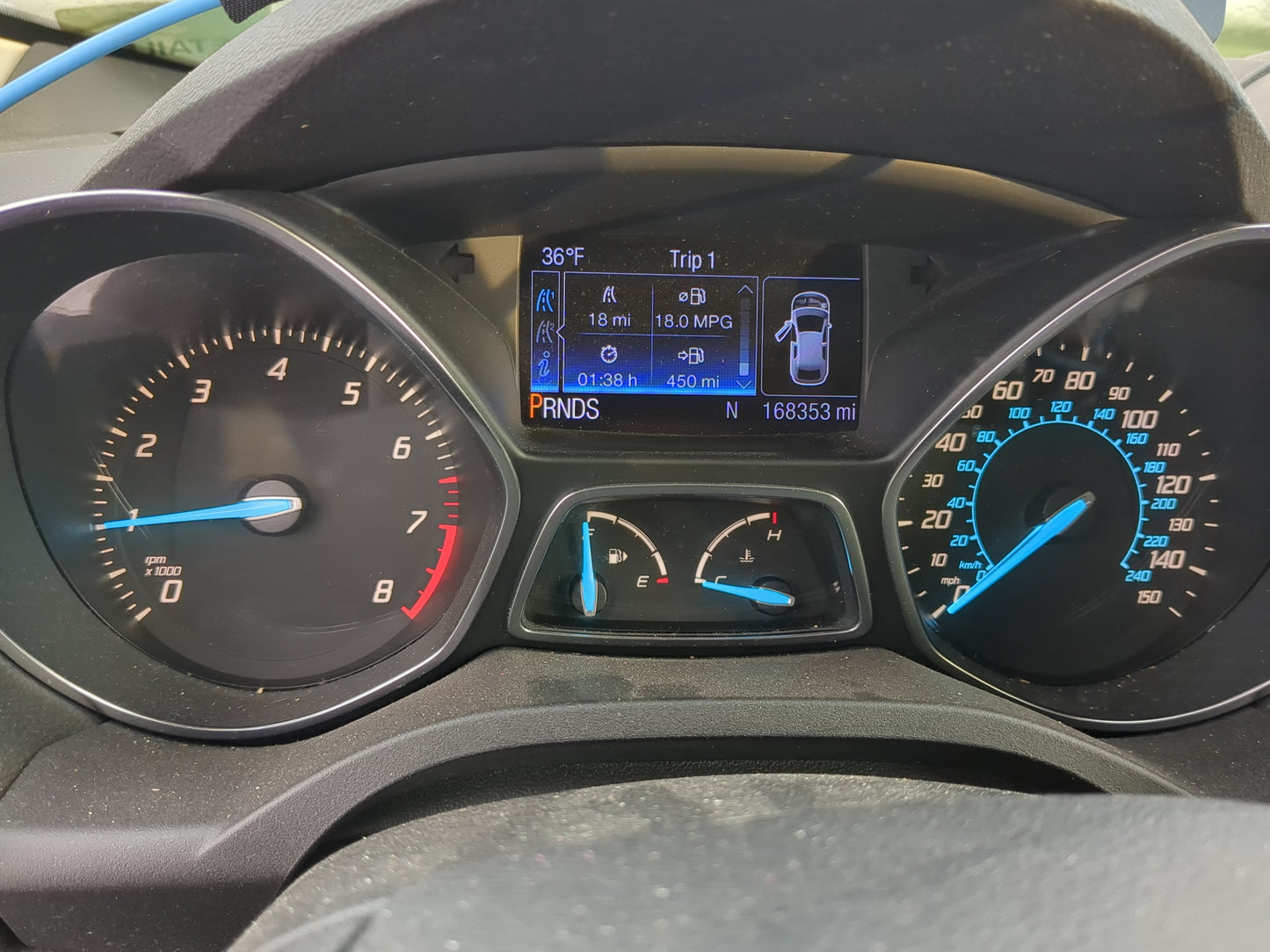 2013-2014 Ford Escape Instrument Cluster Speedometer Gauges Fits Fits 2013 2014 OEM Used Auto Parts - Oemusedautoparts1.com