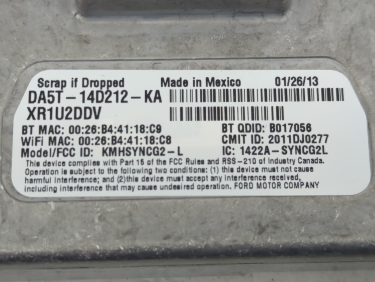 2013 Ford Escape PCM Engine Control Computer ECU ECM PCU OEM P/N:DA5T-14D212-KA Fits Fits 2005 OEM Used Auto Parts - Oemused