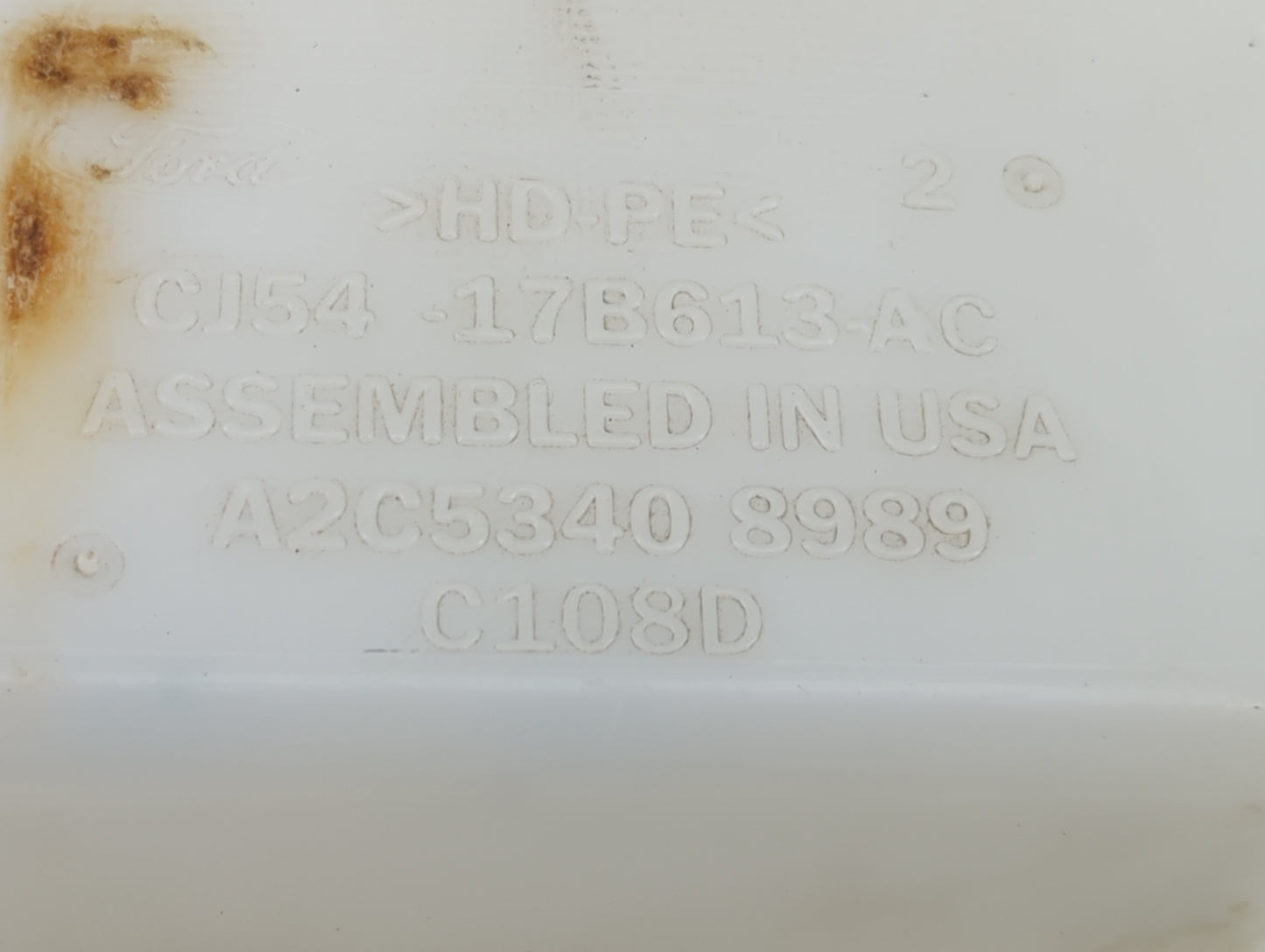 2013-2014 Ford Escape Windshield Washer Fluid Reservoir Bottle Oem - Oemusedautoparts1.com