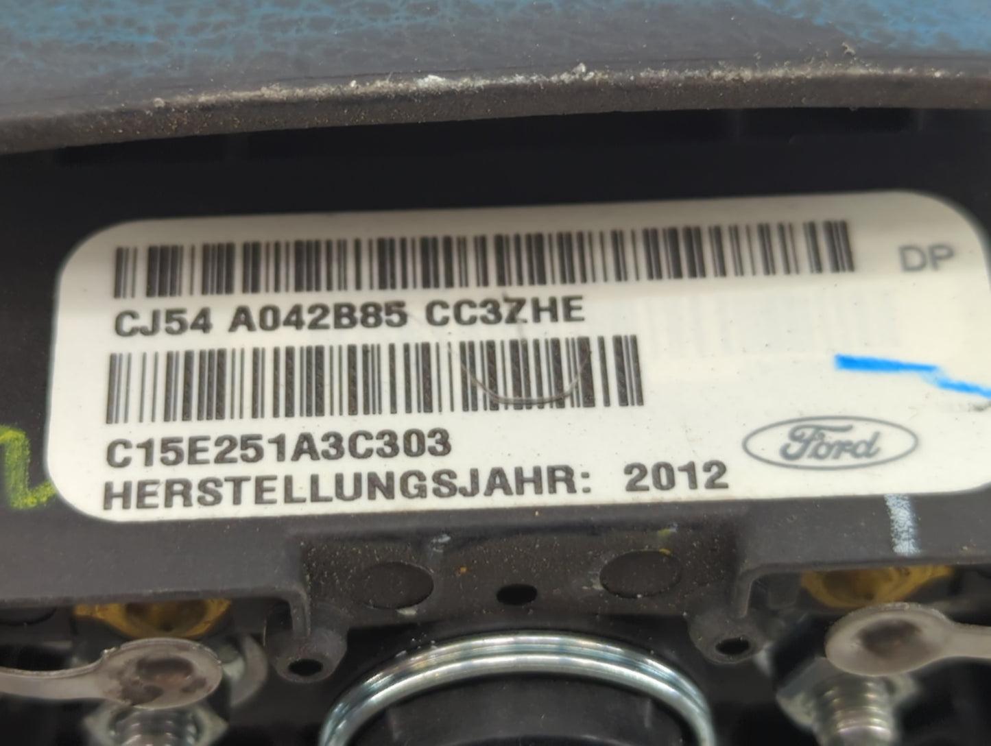 2013-2014 Ford Escape Air Bag Driver Left Steering Wheel Mounted P/N:CJ54 A042B85 CC3 Fits Fits 2013 2014 OEM Used Auto Part
