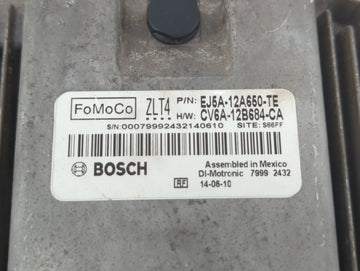 2013 Ford Escape PCM Engine Control Computer ECU ECM PCU OEM P/N:CV6A-12A684-CA EJ5A-12A650-TE Fits OEM Used Auto Parts