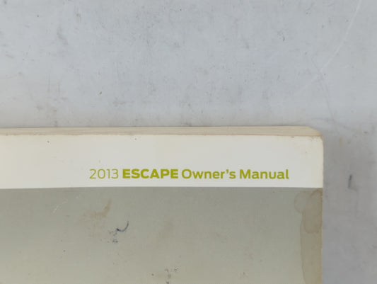 2013 Ford Escape Owners Manual Book Guide OEM Used Auto Parts