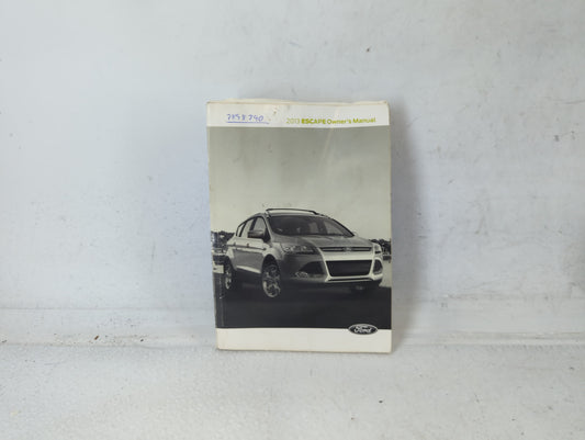 2013 Ford Escape Owners Manual Book Guide OEM Used Auto Parts