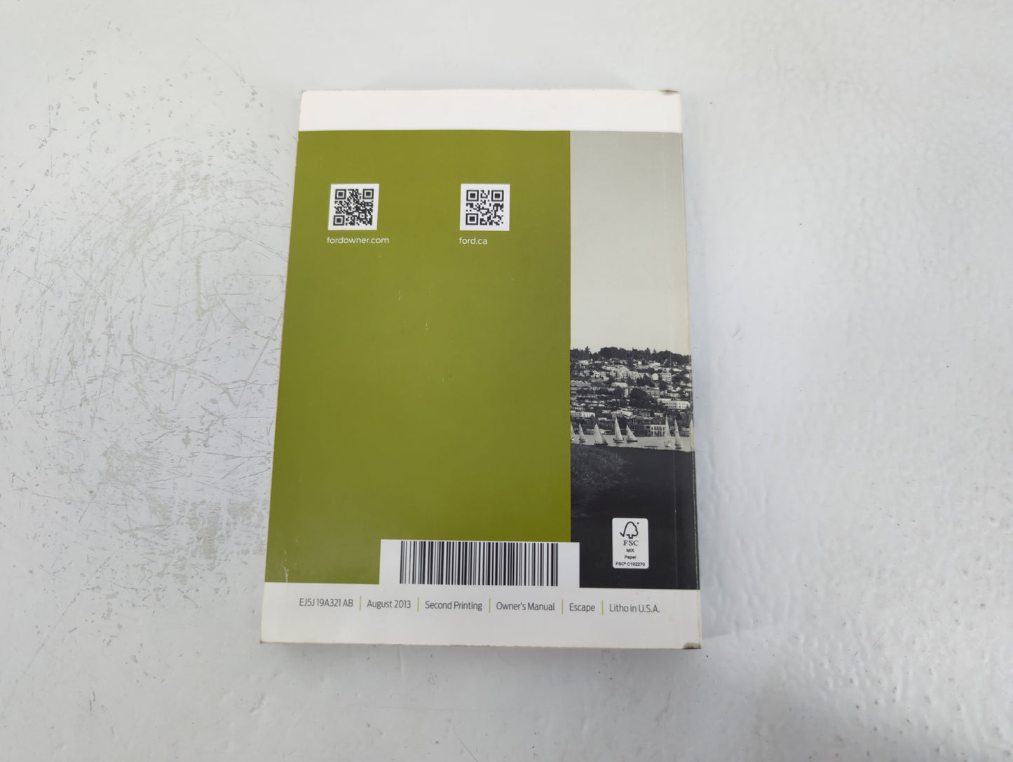 2013 Ford Escape Owners Manual Book Guide P/N:EJ5J 19A321 AB OEM Used Auto Parts - Oemusedautoparts1.com