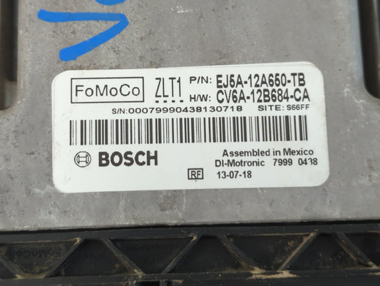 2013-2016 Ford Escape PCM Engine Control Computer ECU ECM PCU OEM P/N:EJ5A-12A650-TB Fits Fits 2013 2014 2015 2016 OEM Used Auto Parts