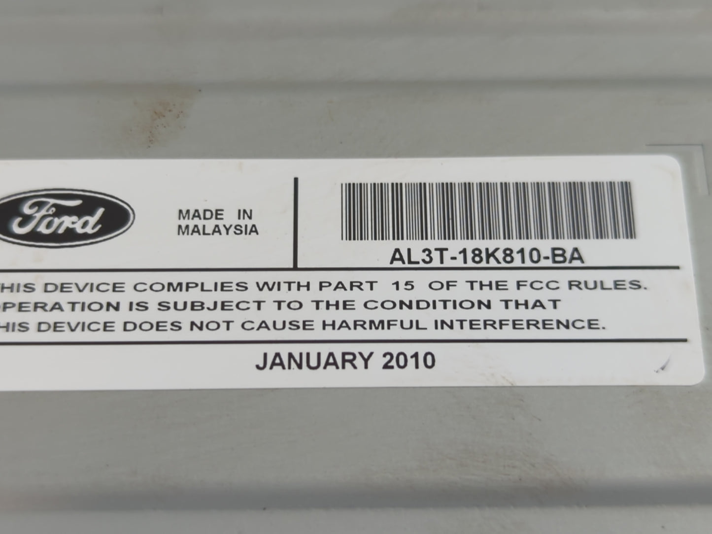 2010-2013 Ford F-150 Radio AM FM Cd Player Receiver Replacement P/N:AL3T-18K810-BA Fits Fits 2010 2011 2012 2013 OEM Used Au