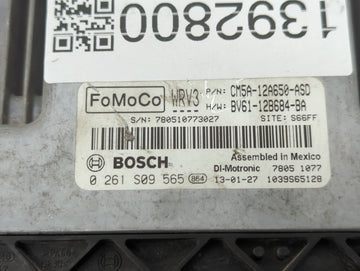 2012-2013 Ford Focus PCM Engine Control Computer ECU ECM PCU OEM P/N:CM5A-12A650-ASD 0 261 S09 565 Fits Fits 2012 2013 OEM Used Auto Parts