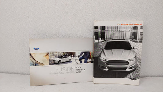 2013 Ford Fusion Owners Manual Book Guide OEM Used Auto Parts