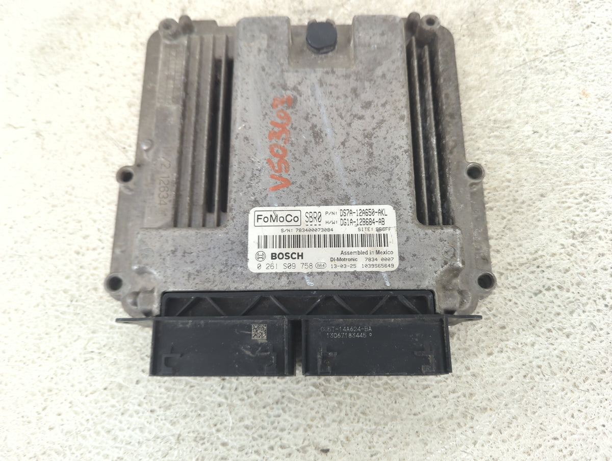 2013 Ford Fusion PCM Engine Control Computer ECU ECM PCU OEM P/N:DS7A-12A650-AKL DG1A-12B684-AB, 0261S09758 Fits OEM Used Au